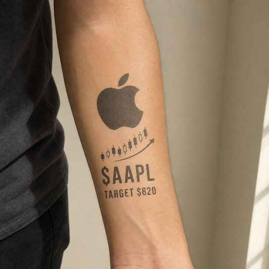 Apple AAPL Investor Temporary Tattoo