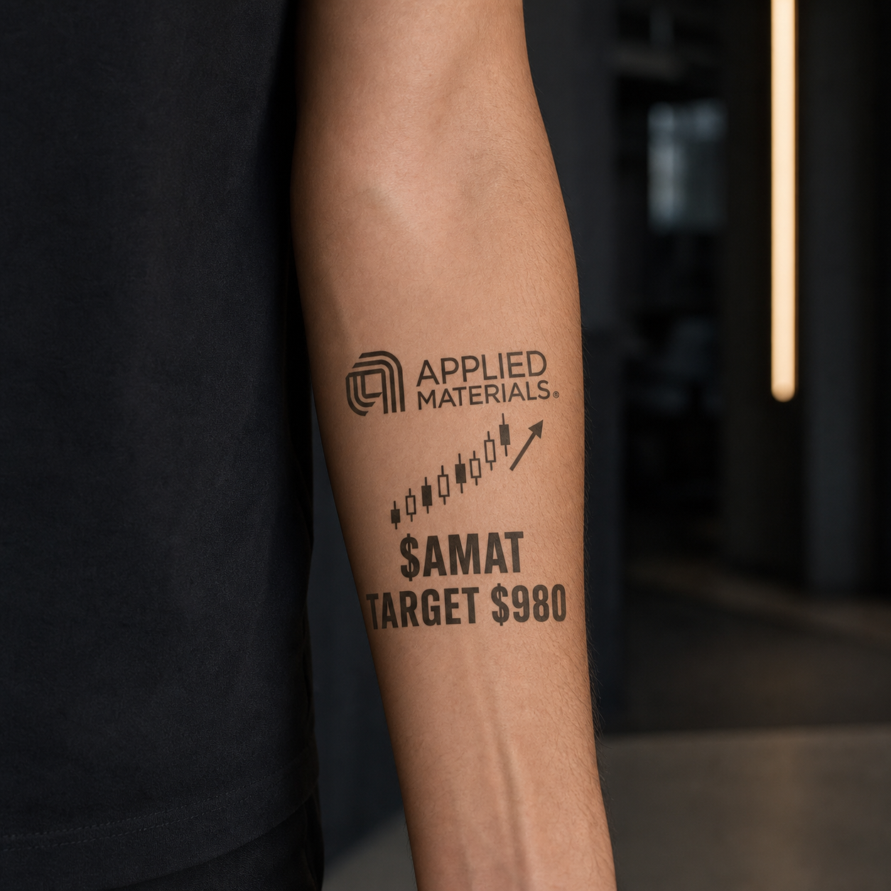 Applied Materials AMAT Investor Temporary Tattoo