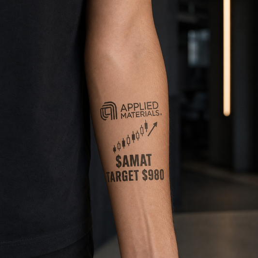 Applied Materials AMAT Investor Temporary Tattoo