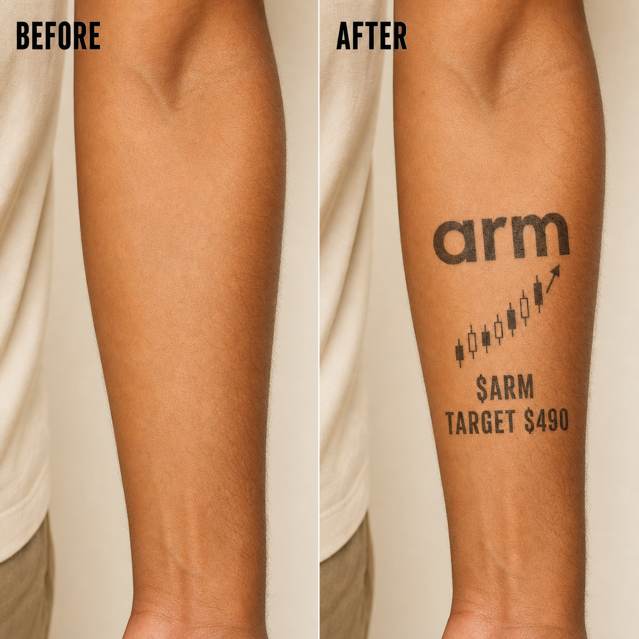 Arm Investor Temporary Tattoo | Superink Lab