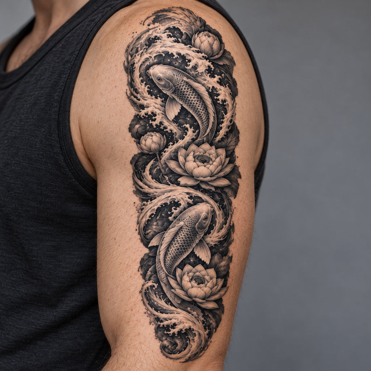 Koi Fish Temporary Tattoo