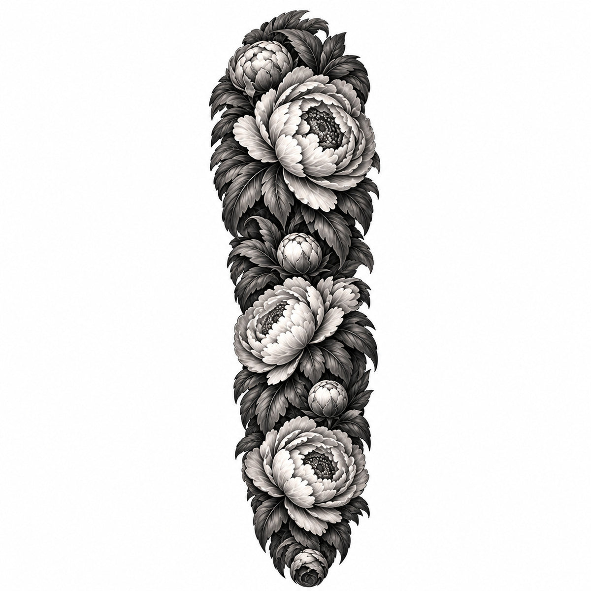 Peony Temporary Tattoo