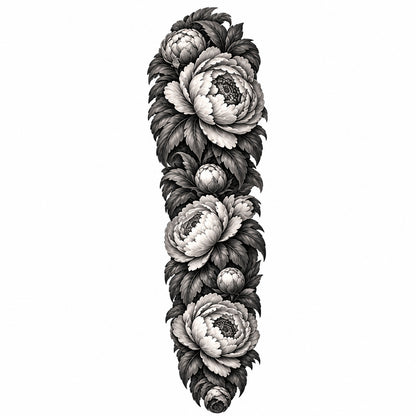 Peony Temporary Tattoo