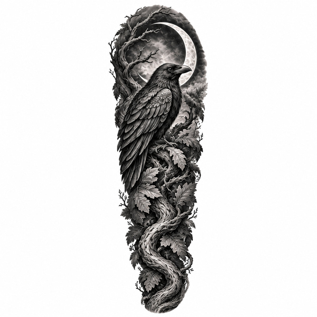 Raven Temporary Tattoo