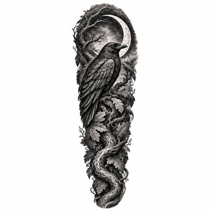 Raven Temporary Tattoo