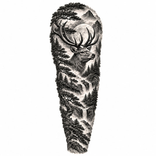 Stag Temporary Tattoo