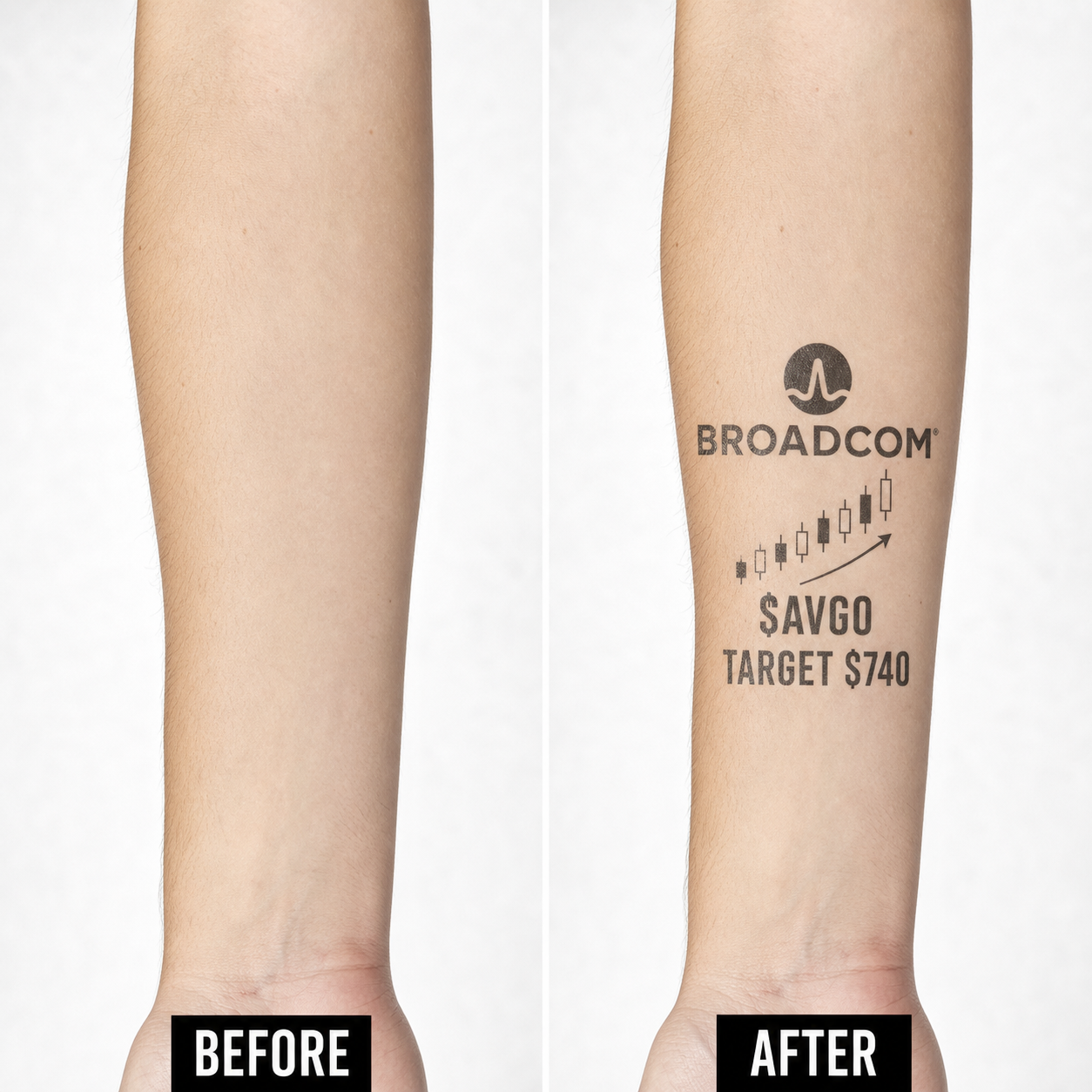 Broadcom AVGO Investor Temporary Tattoo