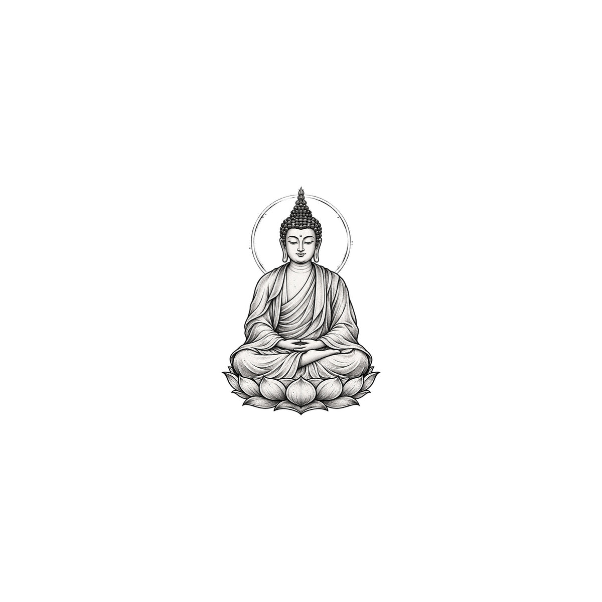 Amitabha Buddha Graphic Temporary Tattoo