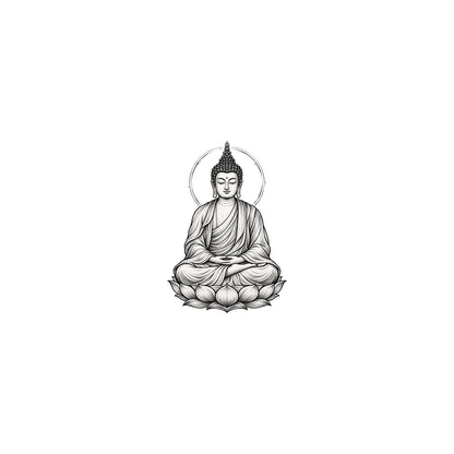 Amitabha Buddha Graphic Temporary Tattoo