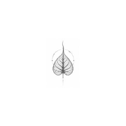 Bodhi Leaf Buddhist Symbol Temporary Tattoo