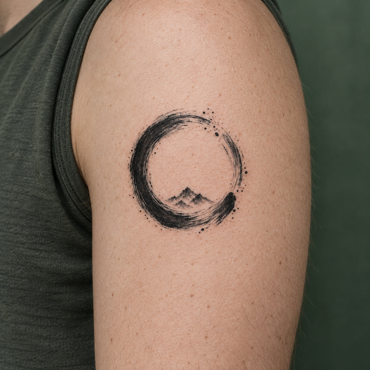 Buddhist Enso Symbol Temporary Tattoo