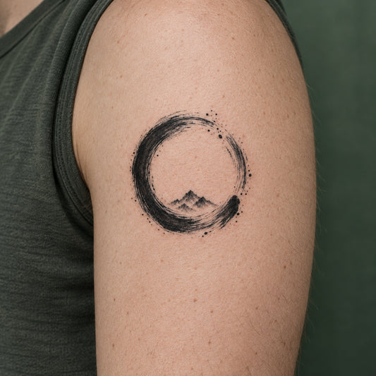 Buddhist Enso Symbol Temporary Tattoo