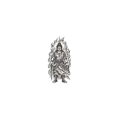 Buddhist Fudo Myoo Graphic Temporary Tattoo