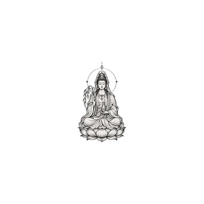 Buddhist Guanyin Graphic Temporary Tattoo
