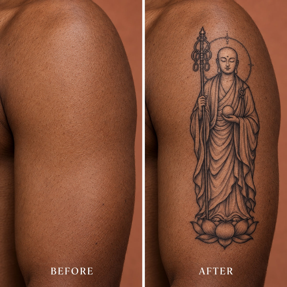 Buddhist Ksitigarbha Graphic Temporary Tattoo