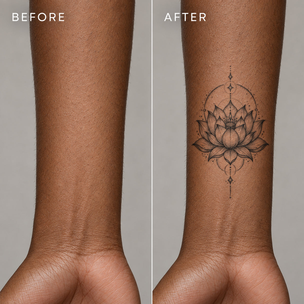 Buddhist Lotus Symbol Temporary Tattoo