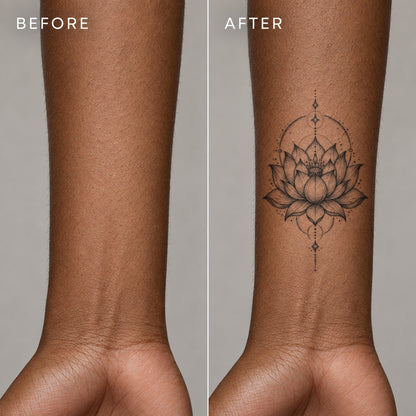 Buddhist Lotus Symbol Temporary Tattoo
