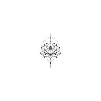 Buddhist Lotus Symbol Temporary Tattoo