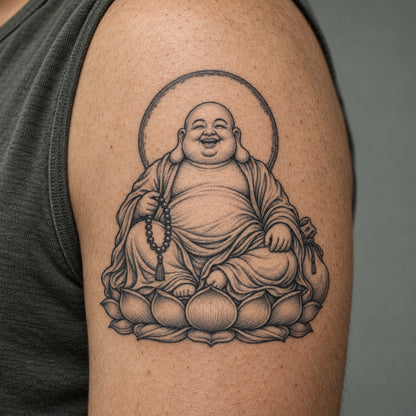 Maitreya Buddha Graphic Temporary Tattoo