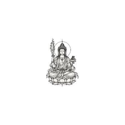 Buddhist Manjushri Graphic Temporary Tattoo