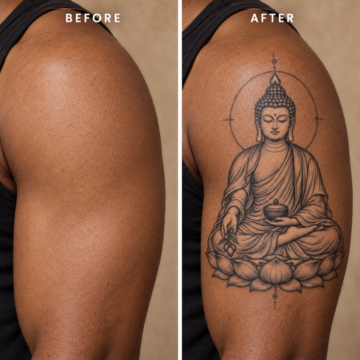 Buddhist Medicine Buddha Graphic Temporary Tattoo