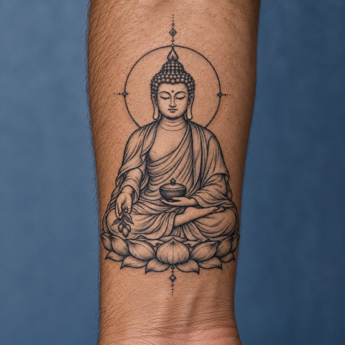 Buddhist Medicine Buddha Graphic Temporary Tattoo