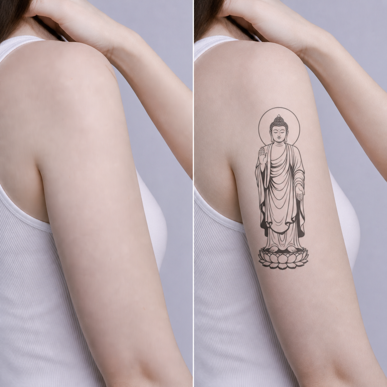 Amitabha Buddha Temporary Tattoo – Buddhist Mysticism Design