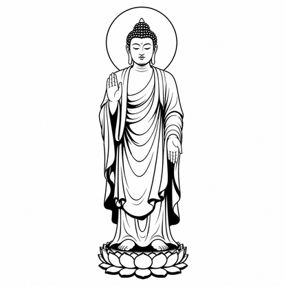 Amitabha Buddha Temporary Tattoo – Buddhist Mysticism Design
