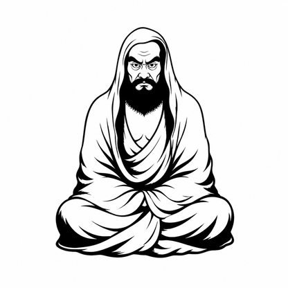 Bodhidharma Zen Mystic Temporary Tattoo | Superink Lab