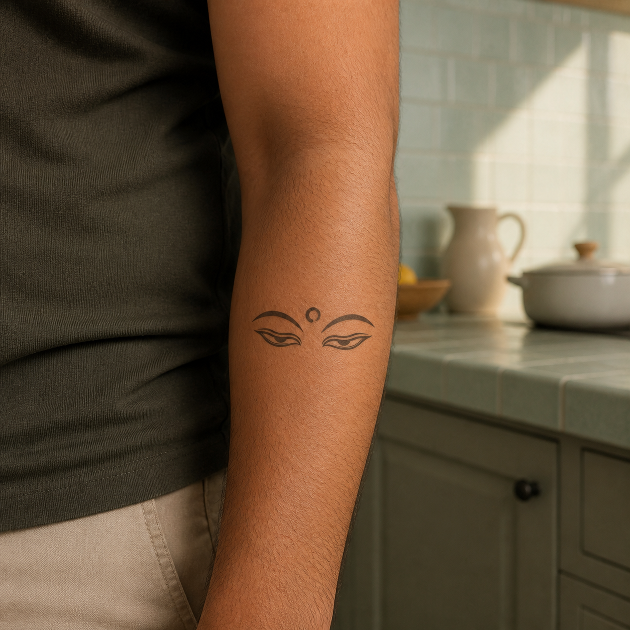 Buddha Eyes Temporary Tattoo – Mystic Spiritual Design