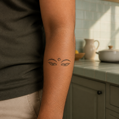 Buddha Eyes Temporary Tattoo – Mystic Spiritual Design