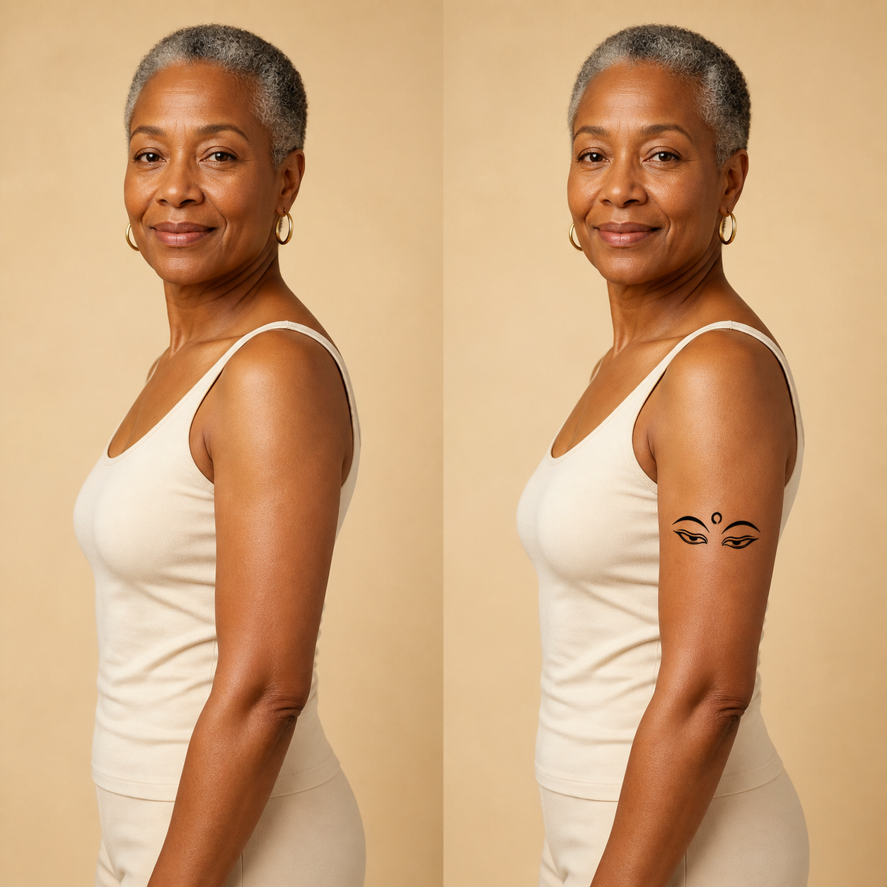 Buddha Eyes Temporary Tattoo – Mystic Spiritual Design
