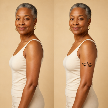 Buddha Eyes Temporary Tattoo – Mystic Spiritual Design