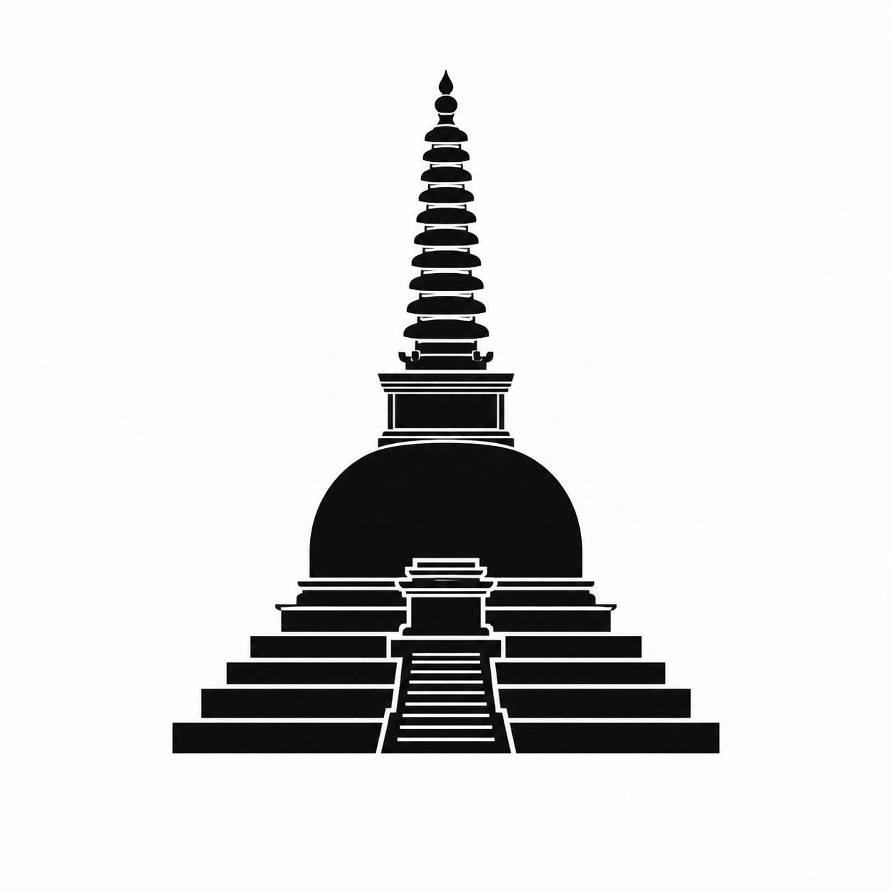 Buddhist Stupa Mysticism Temporary Tattoo