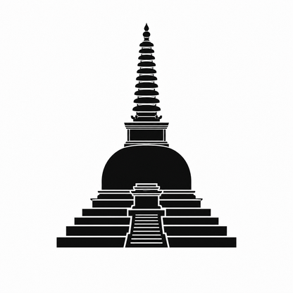 Buddhist Stupa Mysticism Temporary Tattoo