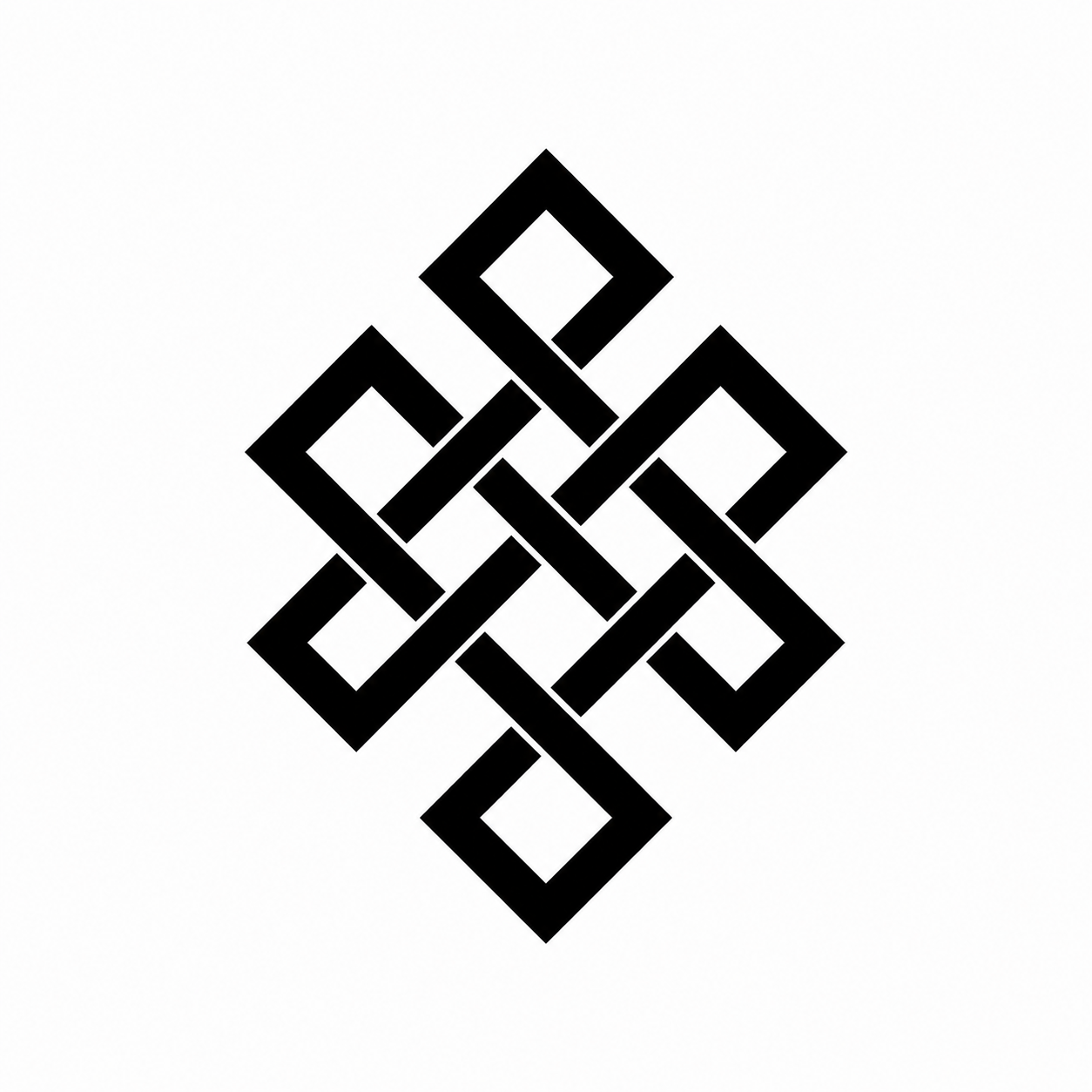 Buddhist Endless Knot Mysticism Temporary Tattoo