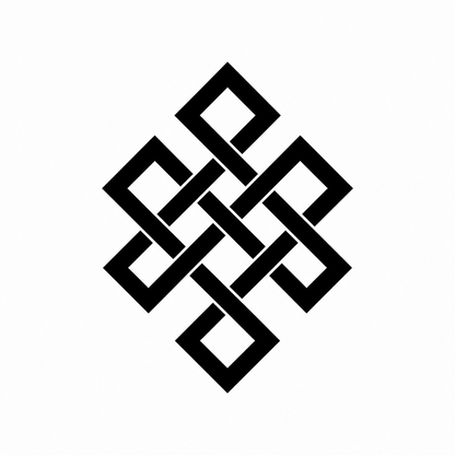Buddhist Endless Knot Mysticism Temporary Tattoo
