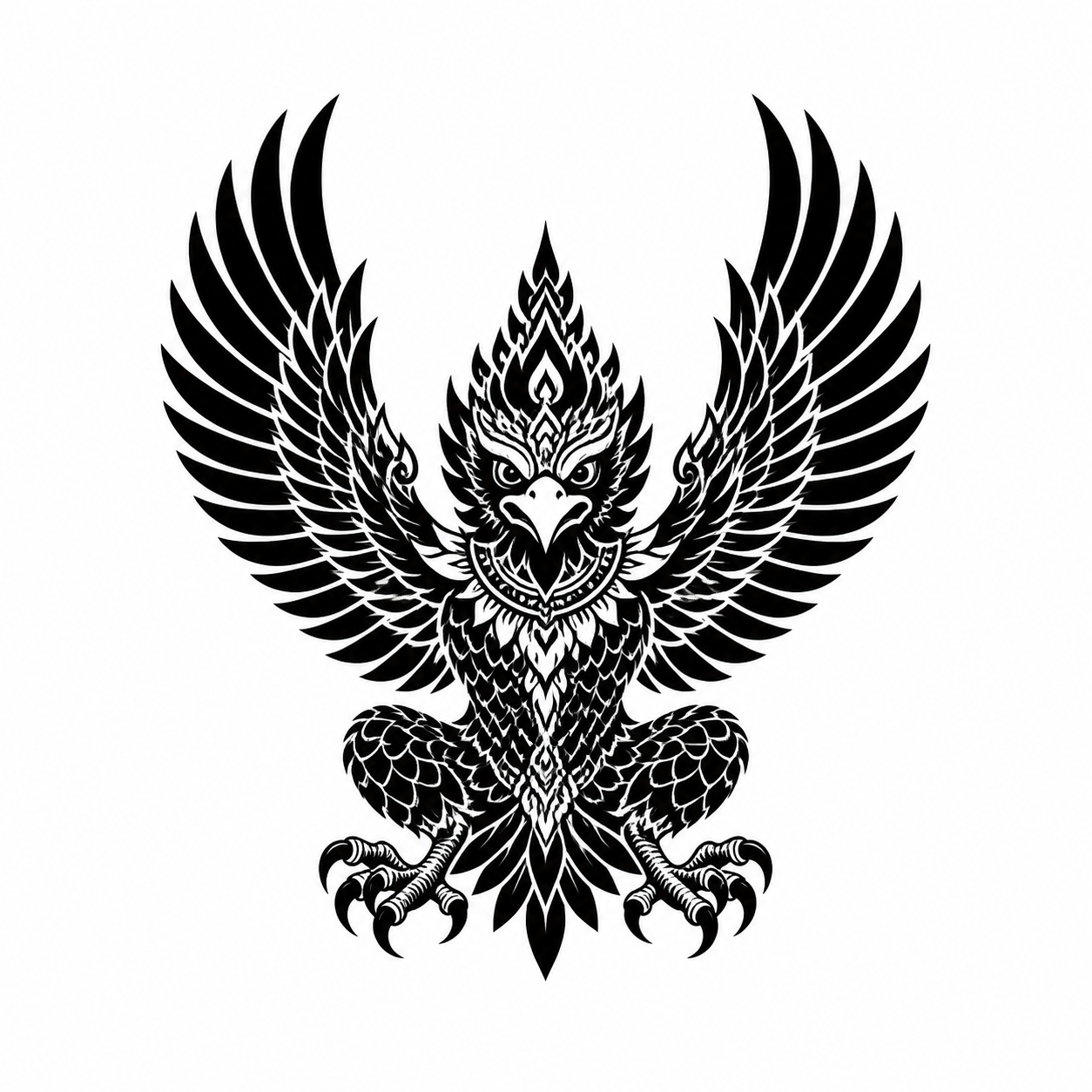 Buddhist Mysticism Garuda Temporary Tattoo