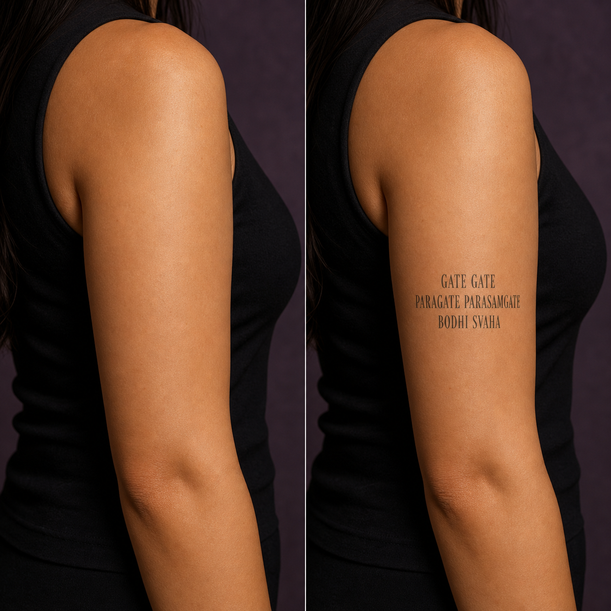 Buddhist Mysticism Gate Gate Paragate Temporary Tattoo