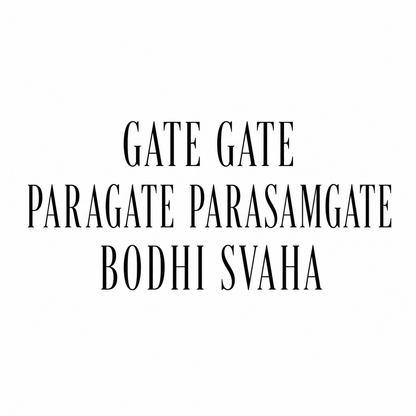 Buddhist Mysticism Gate Gate Paragate Temporary Tattoo