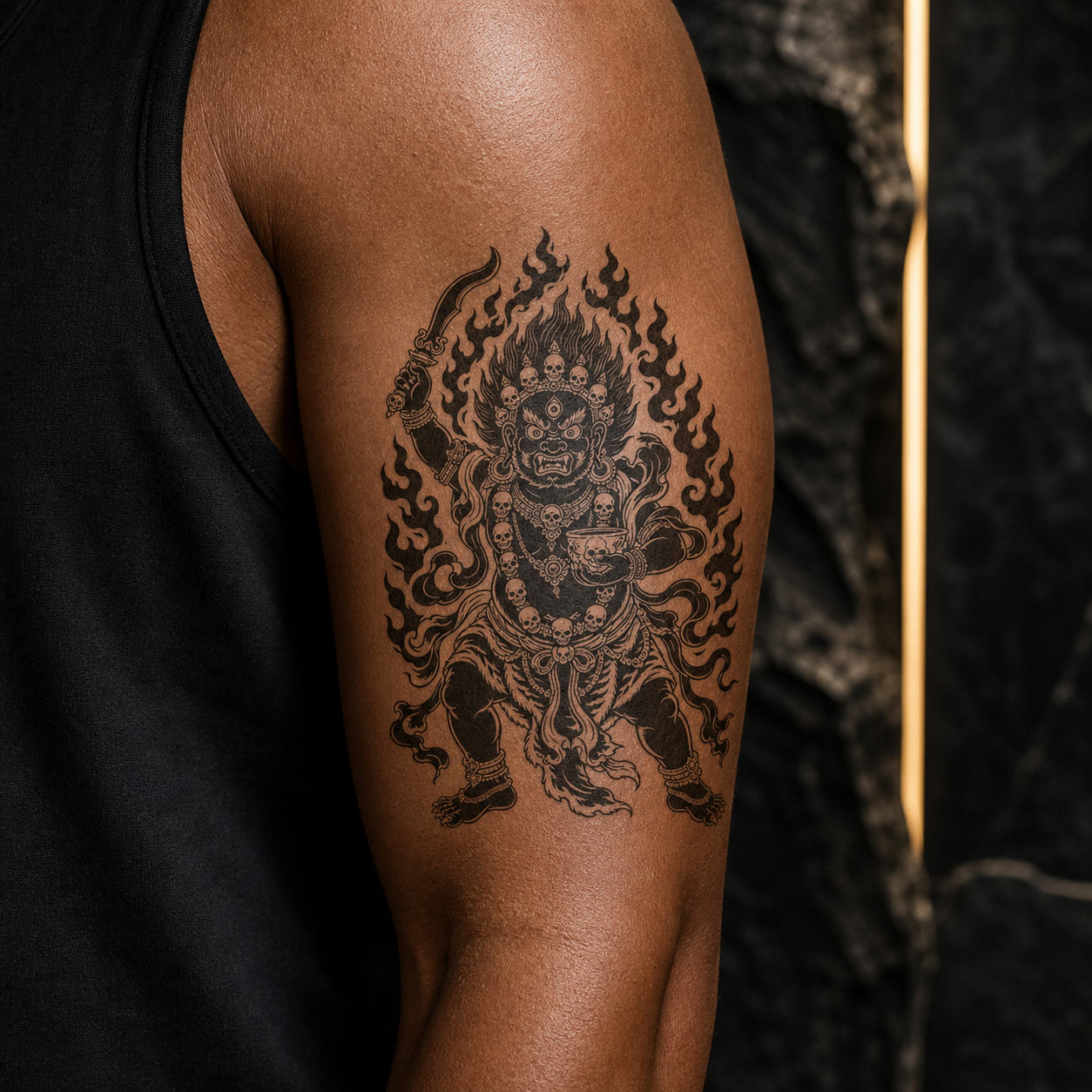 Mahakala Protector Temporary Tattoo