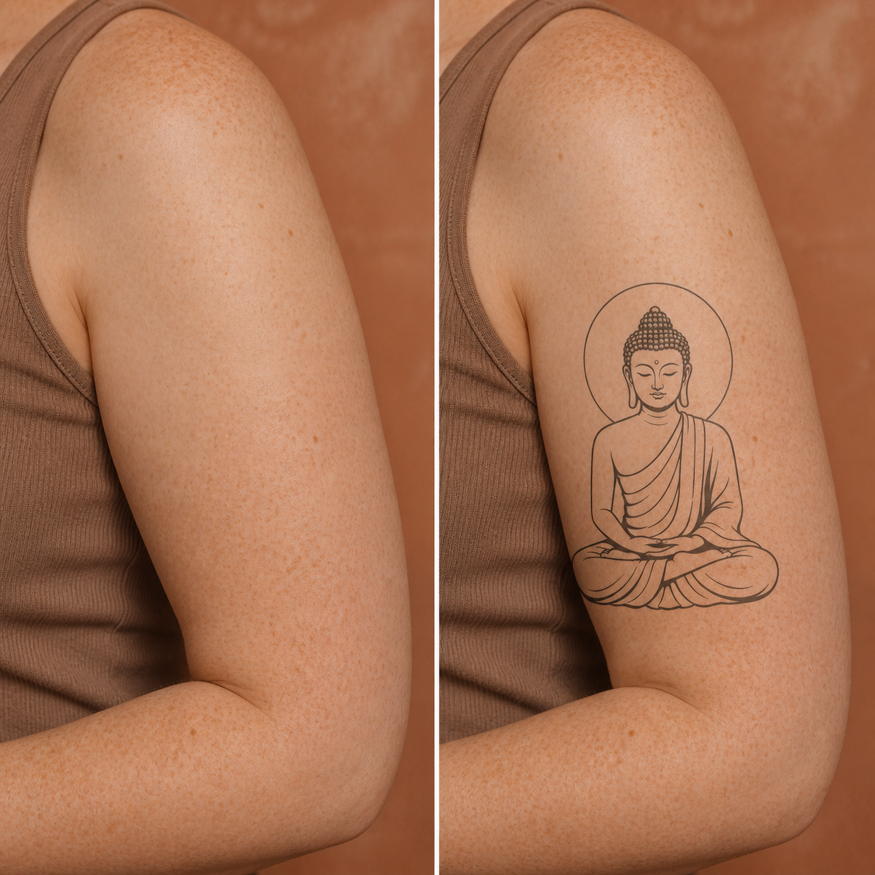 Meditating Buddha Temporary Tattoo