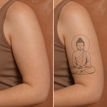 Meditating Buddha Temporary Tattoo