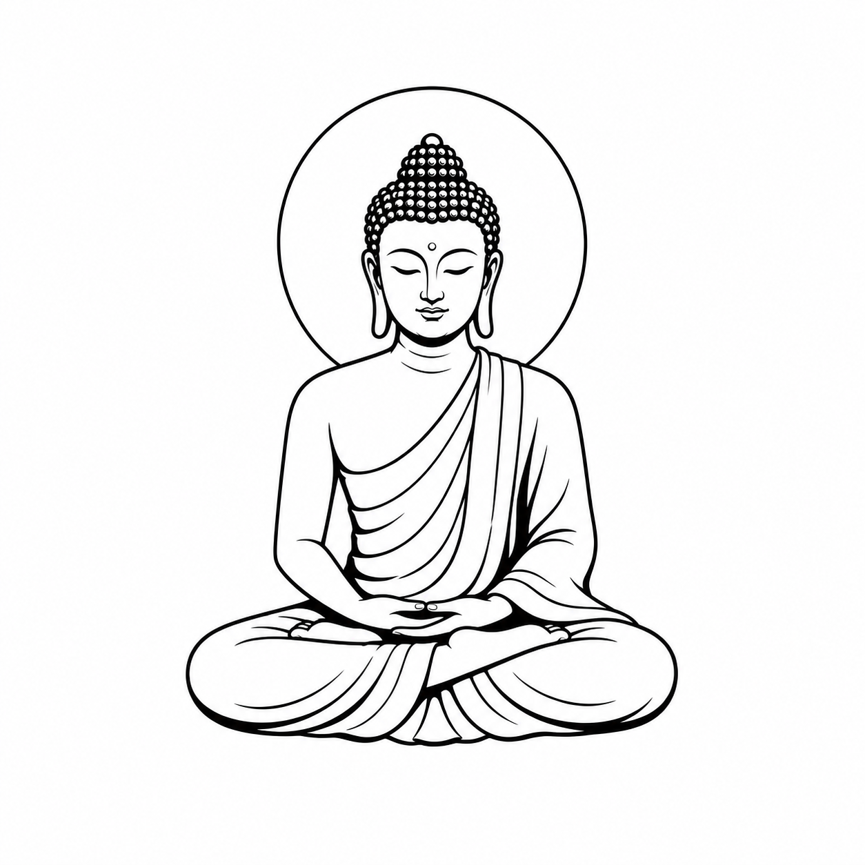 Meditating Buddha Temporary Tattoo