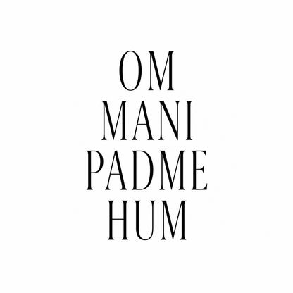 Om Mani Padme Hum Buddhist Mysticism Temporary Tattoo