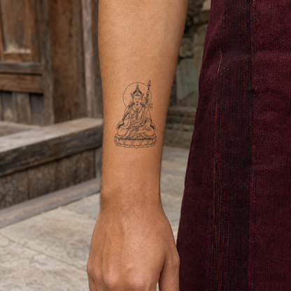 Padmasambhava Guru Buddhist Mysticism Temporary Tattoo