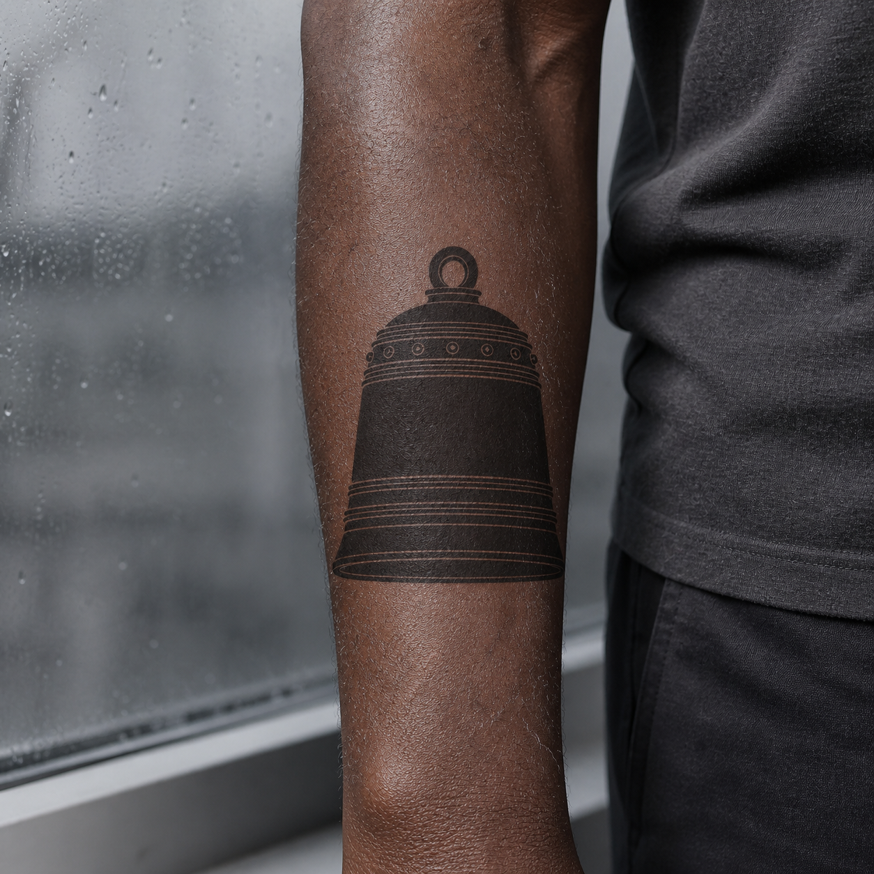 Buddhist Mysticism Temple Bell Temporary Tattoo