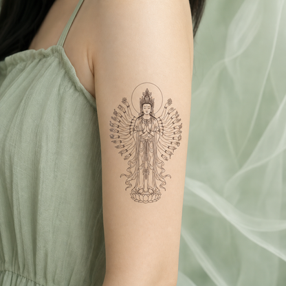 Thousand Arm Guanyin Temporary Tattoo