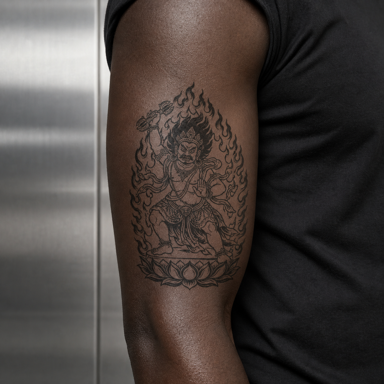 Vajrapani Guardian Temporary Tattoo – Buddhist Mysticism Art