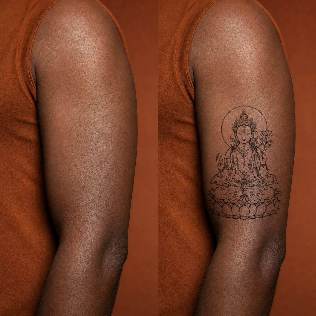 White Tara Temporary Tattoo – Buddhist Mysticism Design